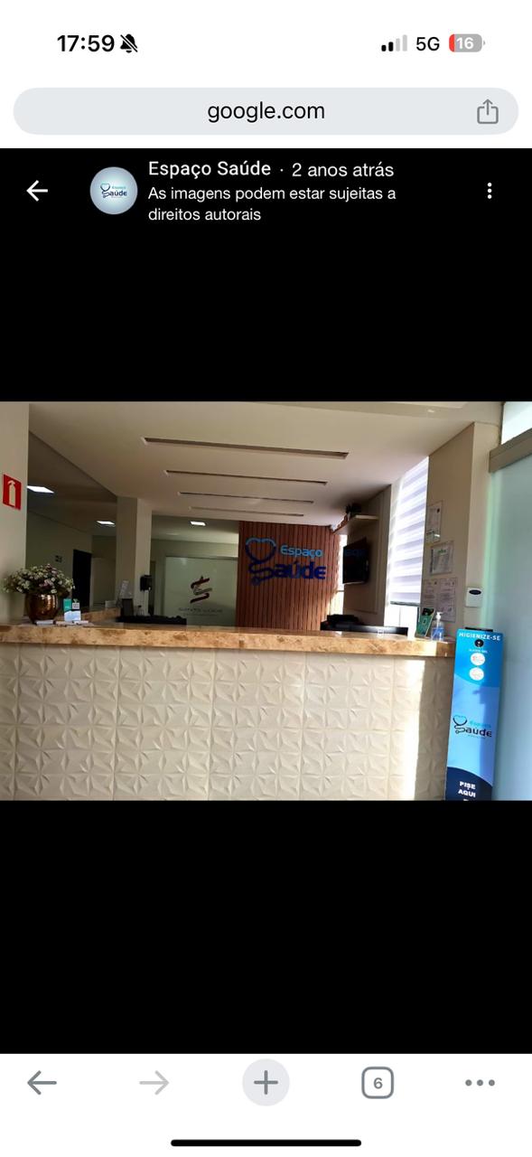 Recepção da Espaço Saúde - Paracatu
